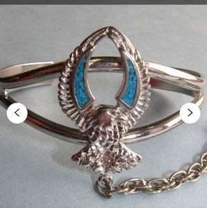 Vintage Bracelet Slave  Turquoise Eagle G&S 86